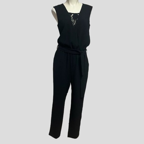 RW & CO Black Sleeveless Jumpsuit - Picture 1 of 13